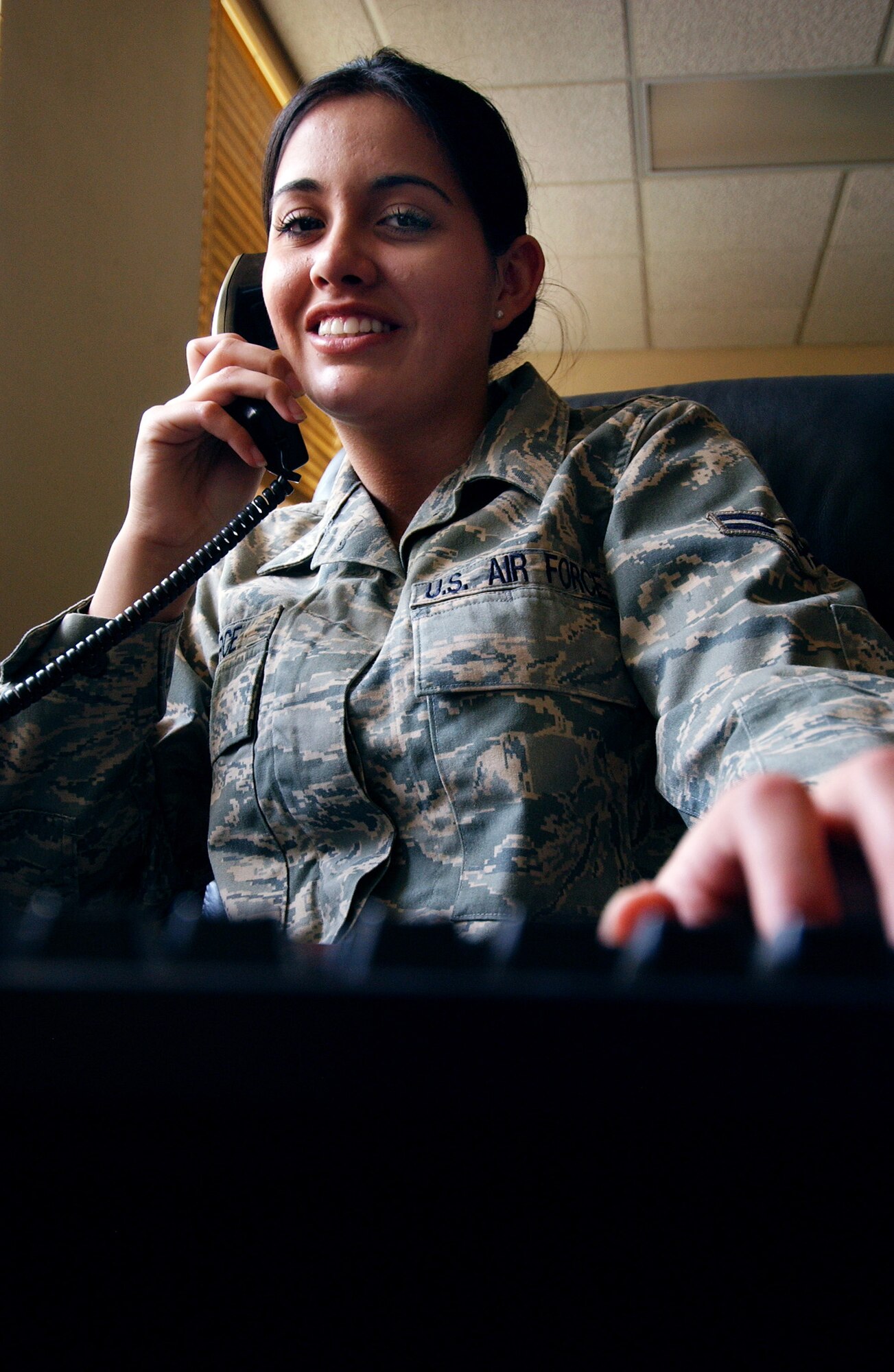 Airman 1st Class Claudia Arce, 354th Force Support Squadron customer support apprentice, is the Hall of Fame nomination for June 6 to 12. (U.S. Air Force photo by Airman 1st Class Jonathan Snyder)                              