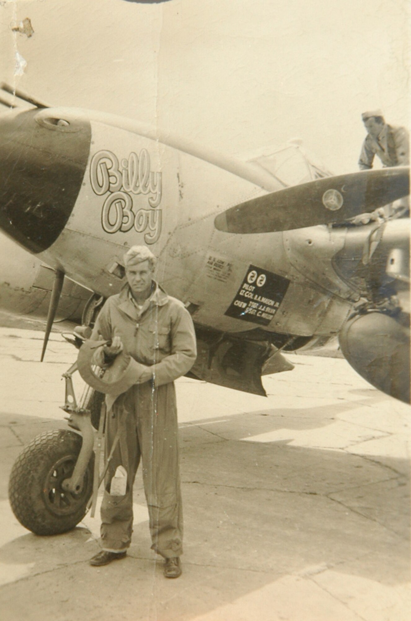 Pictured is Col. (Ret.) Ben Mason, who served as commander of the 82nd Fighter Group in 1944. Colonel (Ret.) Mason, a P-38 Lightning pilot, was assigned to the 82nd Fighter Group and flew numerous combat missions over Italy and North Africa during WWII. The 82nd Fighter Group was composed of the 95th, 96th and 97th Fighter Squadrons.  (Courtesy photo) 