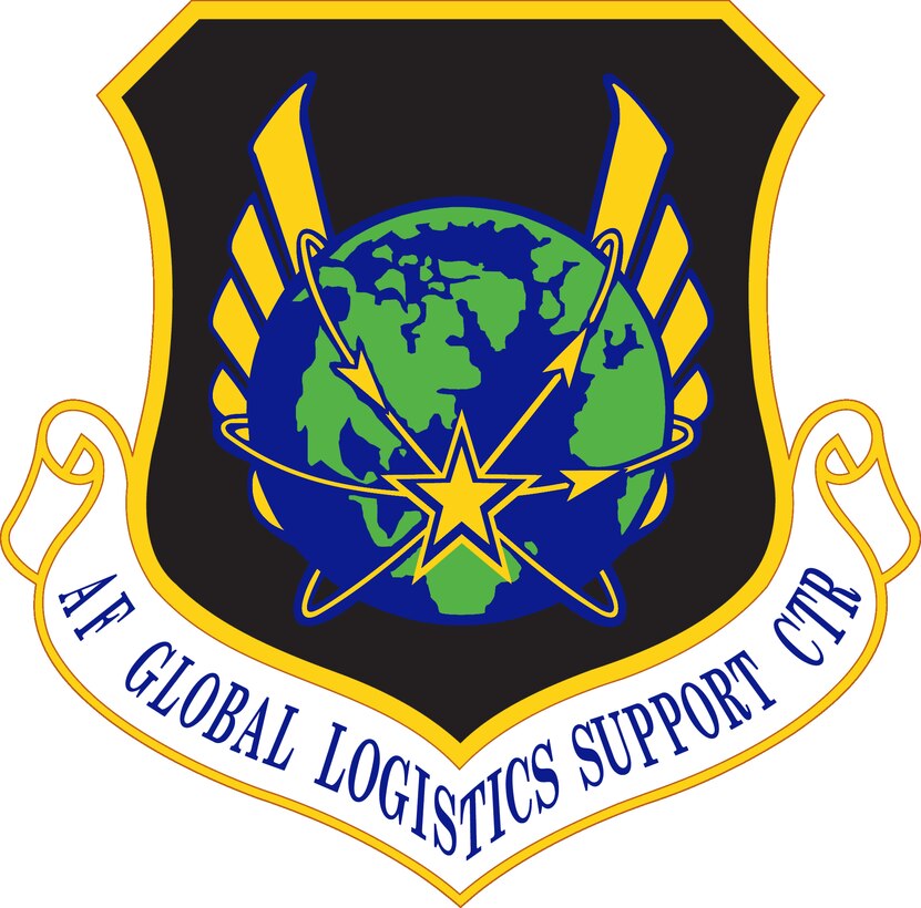 Air Force Global Logistics Support Center (Color).  Image provided by the Air Force Historical Research Agency. In accordance with Chapter 3 of AFI 84-105, commercial reproduction of this emblem is NOT permitted without the permission of the proponent organizational/unit commander. The image is 7x7 inches @ 300 ppi. 