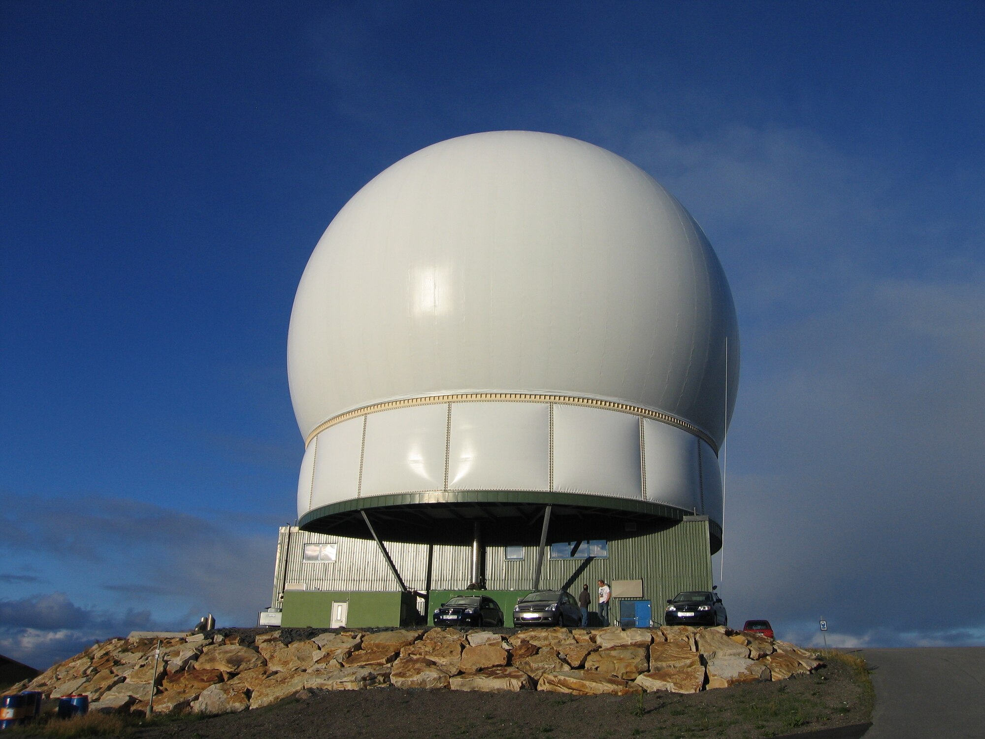 GLOBUS II is pictured above. GLOBUS II a radar system located at Vardo, Norway, that is operated solely by Norwegian personnel, but which was developed by the United States and serves as part of the 29-sensor, global space surveillance network that provides data to the US Strategic Command.  Engineers from AFRL/RX recently made a trip to Norway to perform thermography inspections on the radar cover.