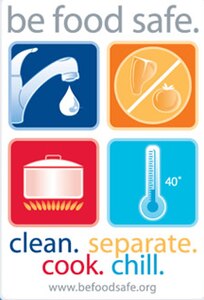 Food can be kept safe by keeping it clean, separating raw food, proper chilling and thawing, and safe cooking. For more information visit, www.befoodsafe.org.