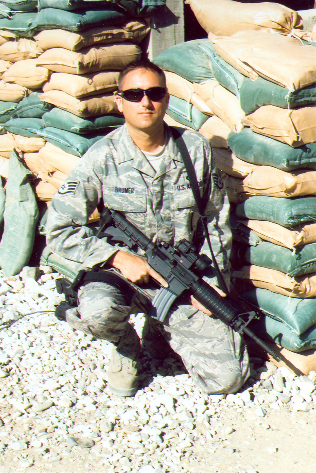 Tech. Sgt. Mike Brumer, a Senior Munitions Inspector with Nashville’s 118th Fight Wing, poses while on a brief break during a recent deployment to Afghanistan. He is Aerospace Testing Alliance’s (ATA) Hazardous Material Operations Manager for the Arnold Engineering Development Center in middle Tennessee. ATA is the support contractor for the center. (Photo provided)