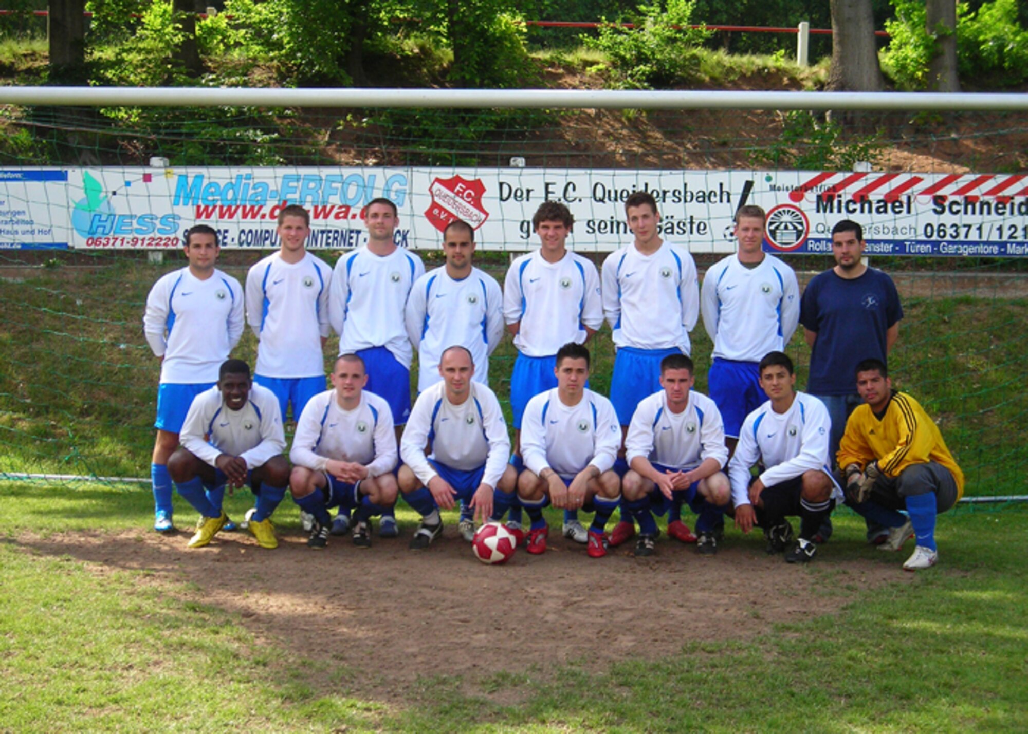 The Lakenheath Eagles participated in the XIV NATO Football Tournament in Germany May 24 to 26 where they took second place overall. The Eagles played nine games in two days and lost only in the final minute of the championship game. (U.S. Air Force photo provided by Tech. Sgt. Dennis Leon)