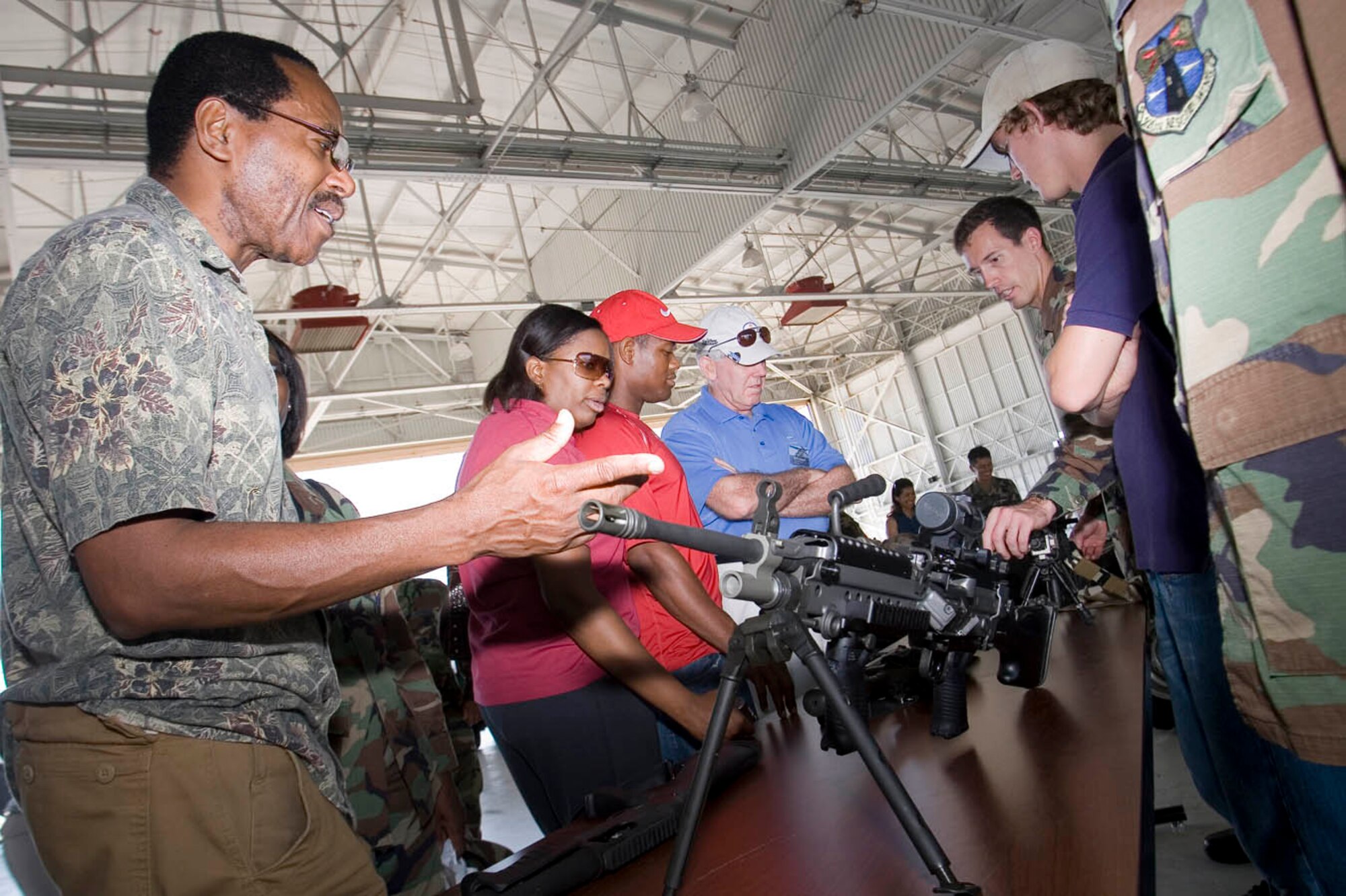 PATRICK AIR FORCE BASE, Fla. --  The 920th Rescue Wing here showcased its military hardware and heroes for civilian employers of Air Force Reservists and Reservists' family member during their June training weekend.  Appoximately 50 family members and civilian bosses came out to the Rescue Wing for a glimpse at the heroes and hardware. The AF Reserve has extremely supportive communities, families and employers that make it possible for Rescue Wing Reservists to serve their country.  (U.S. Air Force photo / Tech. Sgt. Jeremy Allen)