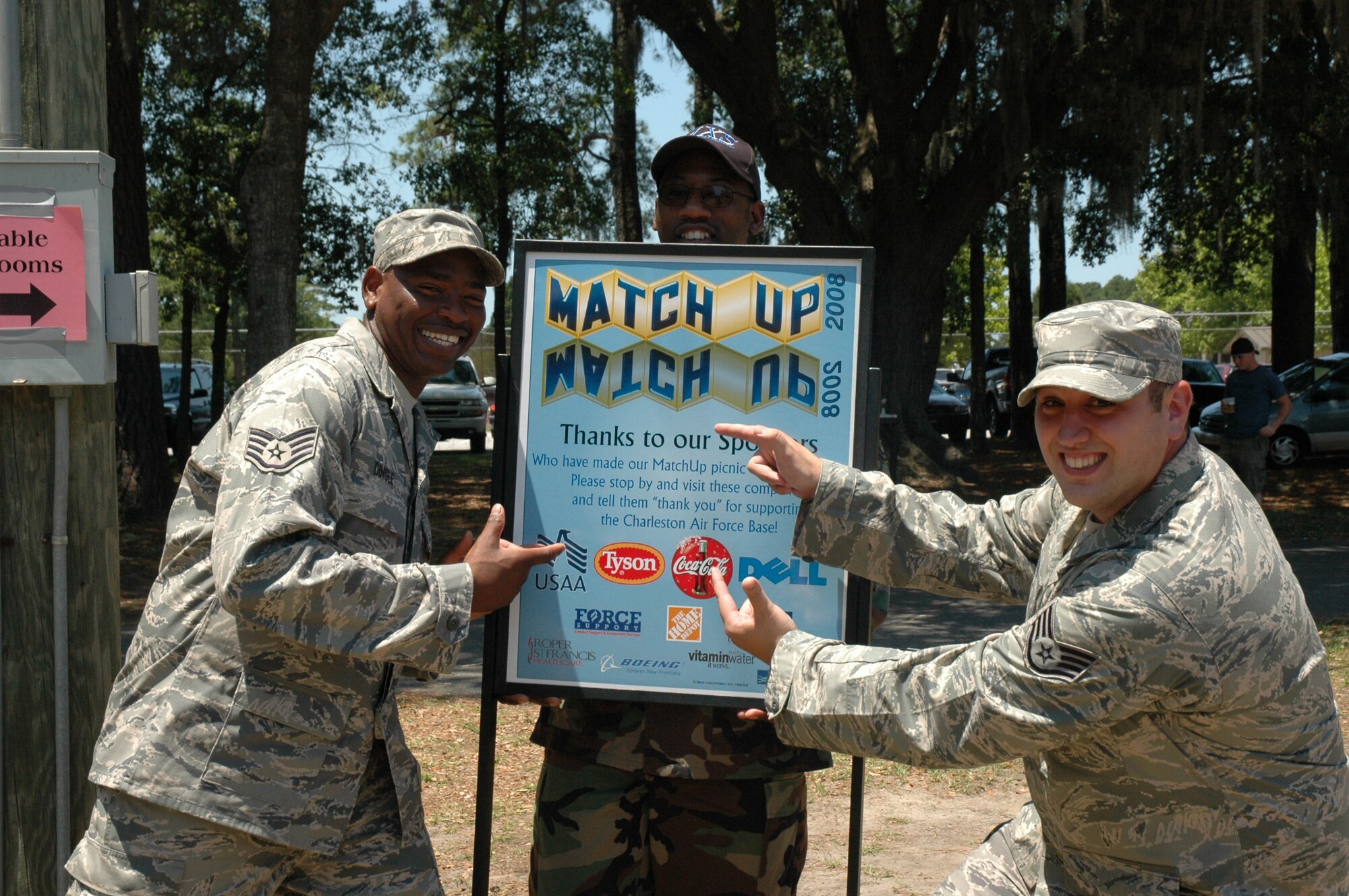 The annual 315th Airlift Wing base picnic was held at Charleston Air Force Base Saturday from 11 a.m. to 4 p.m. The event was a fun time for every member of the 315th reserve family with food for all, a boat load of cold beverages to help hold off the heat, and plenty of activities for the kiddies including: jump castles, a blow-up obstacle course, a twirling fair ride, face painting as well as playground equipment. Home Depot came out to support the troops and set up Do-It-Yourself craft tables where reservists and their children were able to build small projects together. Several reservists even brought out the family pet for the occasion.  (U.S. Air Force Photos by Senior Airman Dani Pacheco)