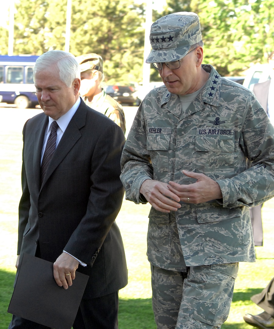 PETERSON AIR FORCE BASE, Colo. – Senior Air Force Space Command leaders had the opportunity to ask questions of Secretary of Defense Robert Gates in an open forum here June 10.  The Q&A session followed the Secretary’s speech reinforcing his message that “…[nuclear] stewardship remains our most sensitive mission.”   (U.S. Air Force photo by Tech. Sgt. Matt Lohr)