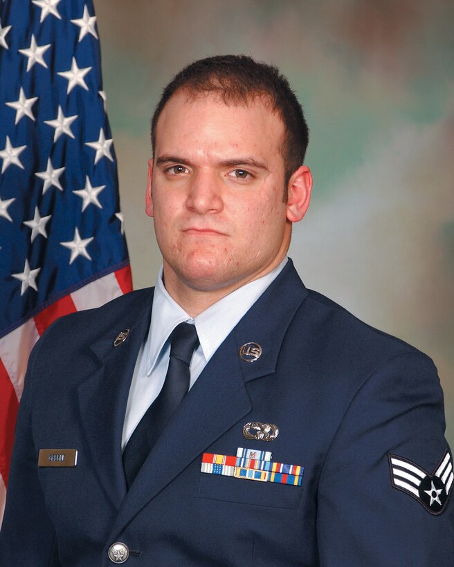 Senior Airman Kyle J. Greene was recognized as the 175th Wing's Airman of the Year for 2007 at a ceremony held at Warfield Air National Guard Base, Md., Feb. 10, 2008.