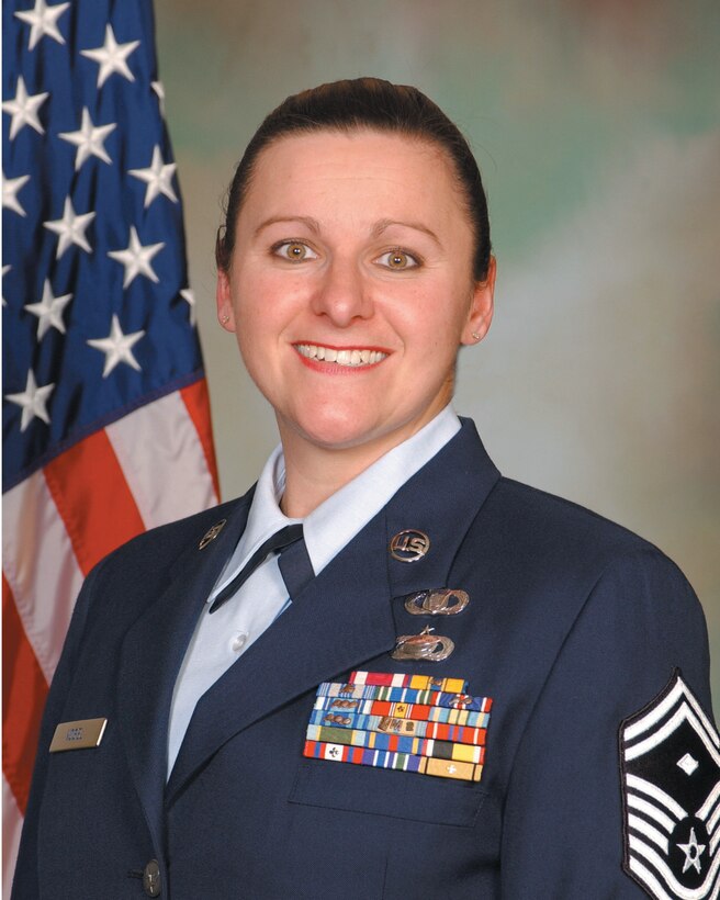 Senior Master Sgt. Michele L. Vogel was recognized as the 175th Wing's First Sergeant of the Year for 2007 at a ceremony held at Warfield Air National Guard Base, Md., Feb. 10, 2008.
