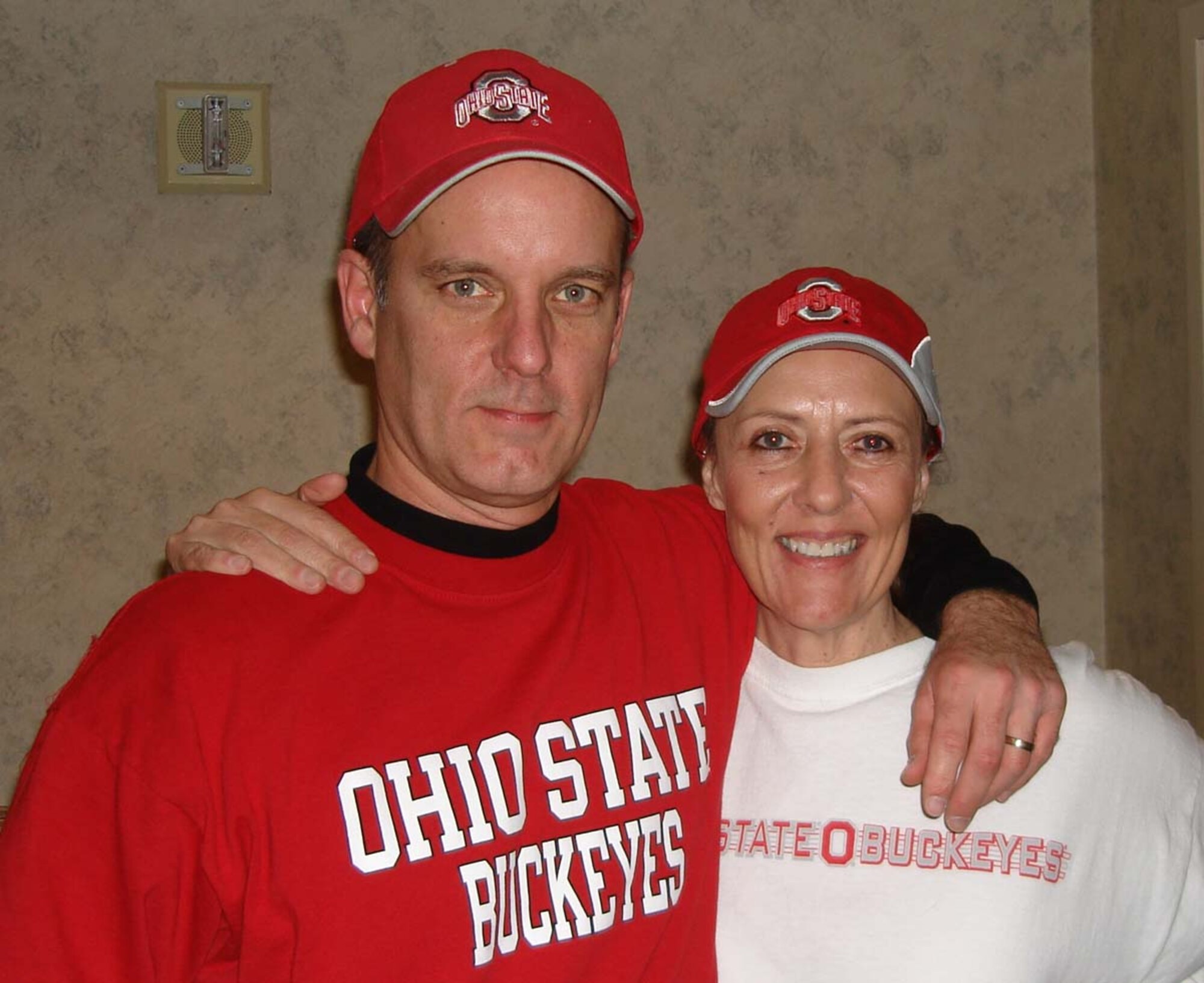 Col. Michael Fortney and his wife, Karen, are both avid Ohio State Buckeyes fans. (Courtesy photo)                           