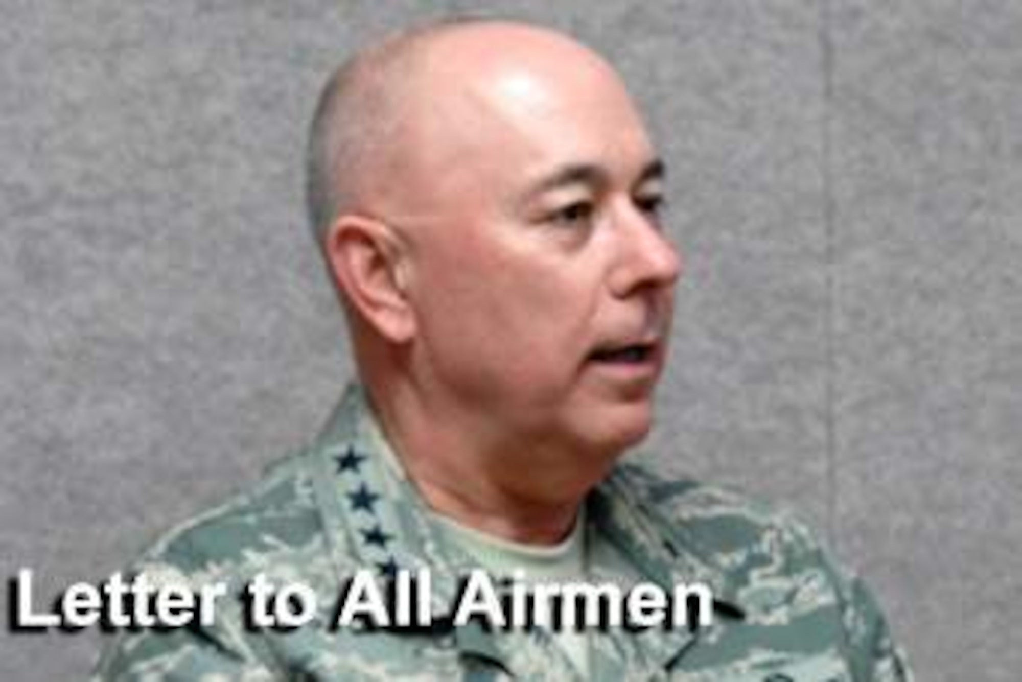 Air Force Chief of Staff Gen. T. Michael Moseley sends a final letter to all Airmen. (U.S. Air Force photo illustration/Billy Smallwood) 