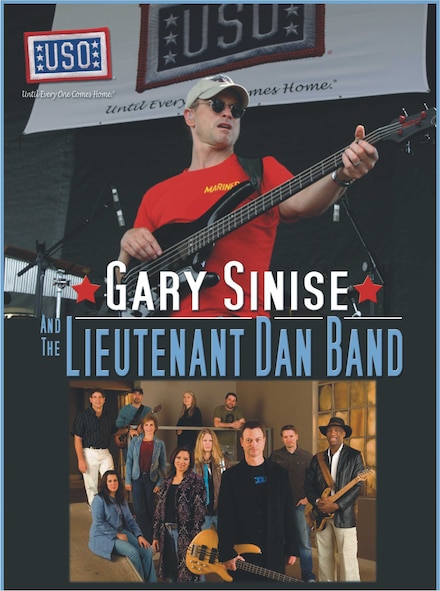 Gary Sinise and the Lieutenant Dan Band will be at RAF Mildenhall June 29 as part of the USO tour. The band will perform at Hangar 539 at 3 p.m. The event is free and open to all ages. (Photo courtesy of the USO)
