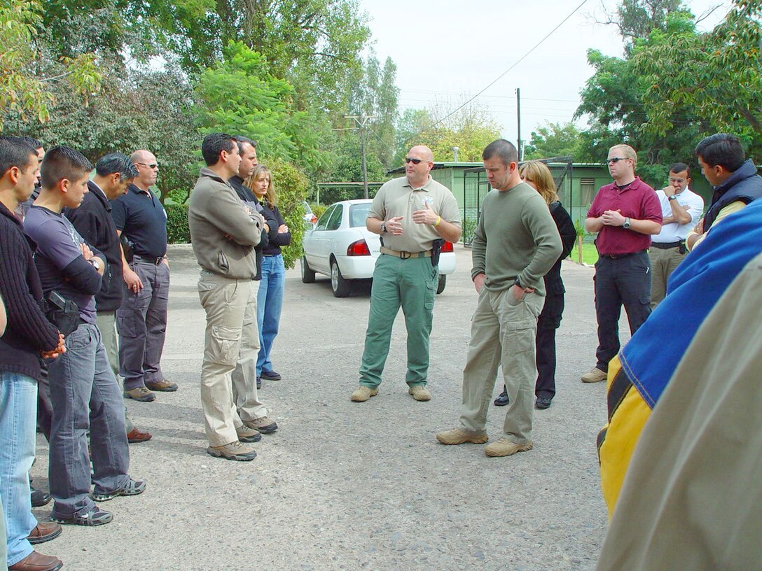 AFOSI Agents consult and train with their counterparts in South America. (U.S. Air Force photo)