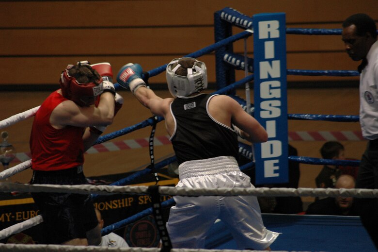 Staff Sgt. Jake Green, 786th Security Forces Squadron, won the U.S. Forces Armed Championships heavy weight division at Weisbaden Air Field, Army post on April 27. Courtesy photo