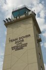 The sign, on the flight line side of the Aircraft Control Tower, welcomes all aircraft to Dover Air Force Base, and recognizes Team Dover's win of the 2008 Commander-in-Chief's Annual Award for Installation Excellence.  (U.S. Air Force photo by Jason Minto)