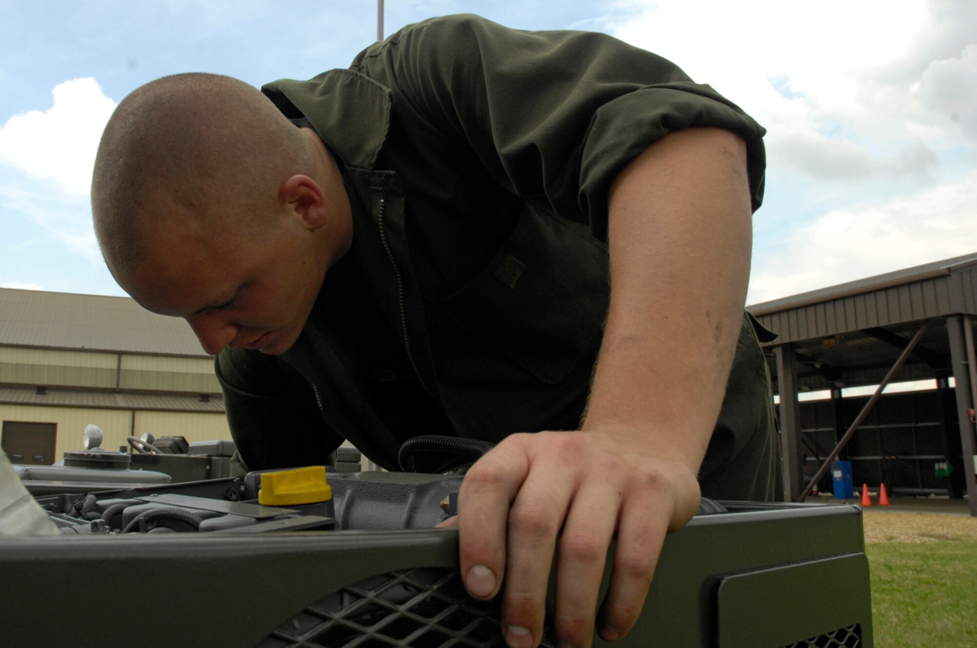 Airman 1st Class Christopher Kowalczyk , 48th Equipment Maintenance Squadron aerospace ground equipment apprentice, was nominated for the Liberty spotlight by his chain of command because he epitomizes the Air Force core value of "Service Before Self."
