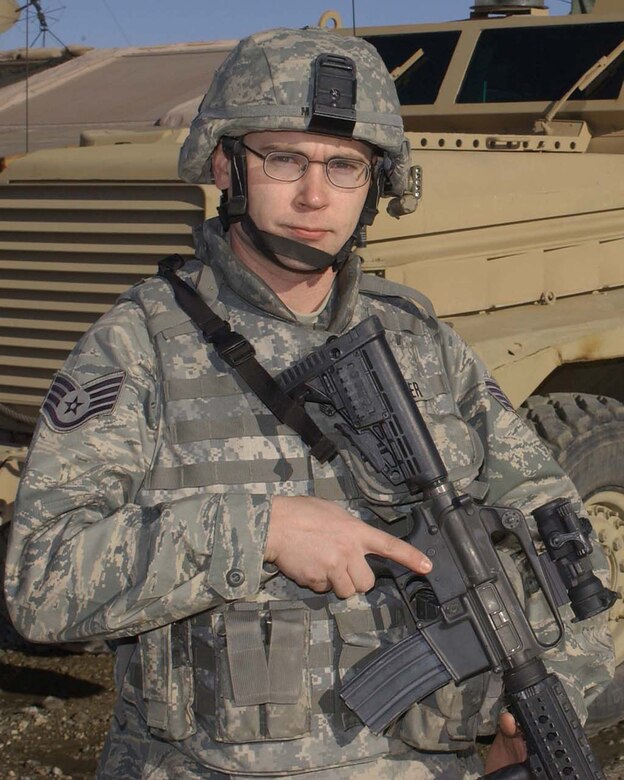 Staff Sgt. Matthew Meuser, an explosive ordnance
disposal technician in the 123rd Civil Engineering Squadron, is
currently deployed to Afghanistan.

Photo by: Master Sgt. Demetrius Lester/USAF