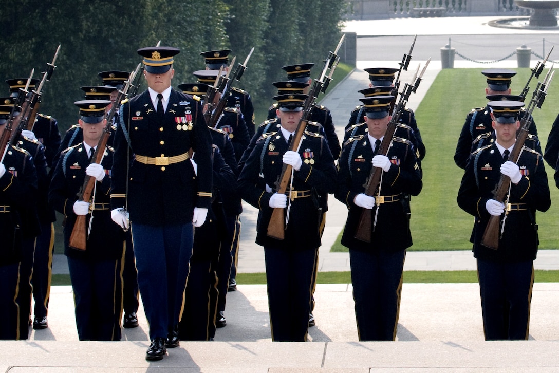 Soldiers assigned to the Army's 3rd U.S. Infantry Regiment, 