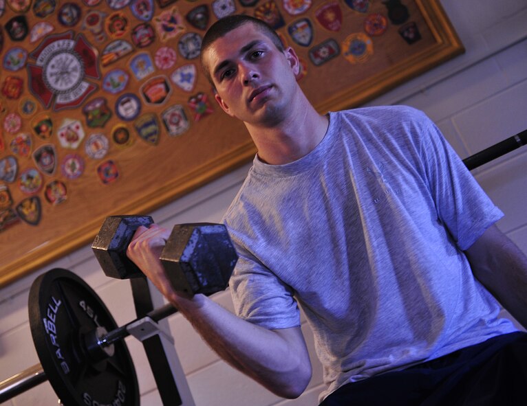 MOODY AIR FORCE BASE, Ga. -- Airman 1st Class Anthony Ankeny is fit to fight. (U.S. Air Force photo by Senior Airman Elizabeth Rissmiller)