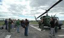 Members of the 40th Helicopter Squadron and the 341st Security Forces Group Tactical Response Force describe their role in the strategic deterrent mission and showcase their equipment during an open house for local elected officials and local news affiliates at Mike-01 June 13. (U.S. Air Force photo/Airman 1st Class Dillon White)