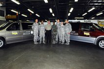 MINOT AIR FORCE BASE, N.D. -- Senior leaders from here and Airmen Against Drunk Driving representatives were on hand June 13 to receive two mini-vans donated by Minot Fisher Motors to the AADD program. (U.S. Air Force photo by Airman 1st Class Benjamin Stratton)
