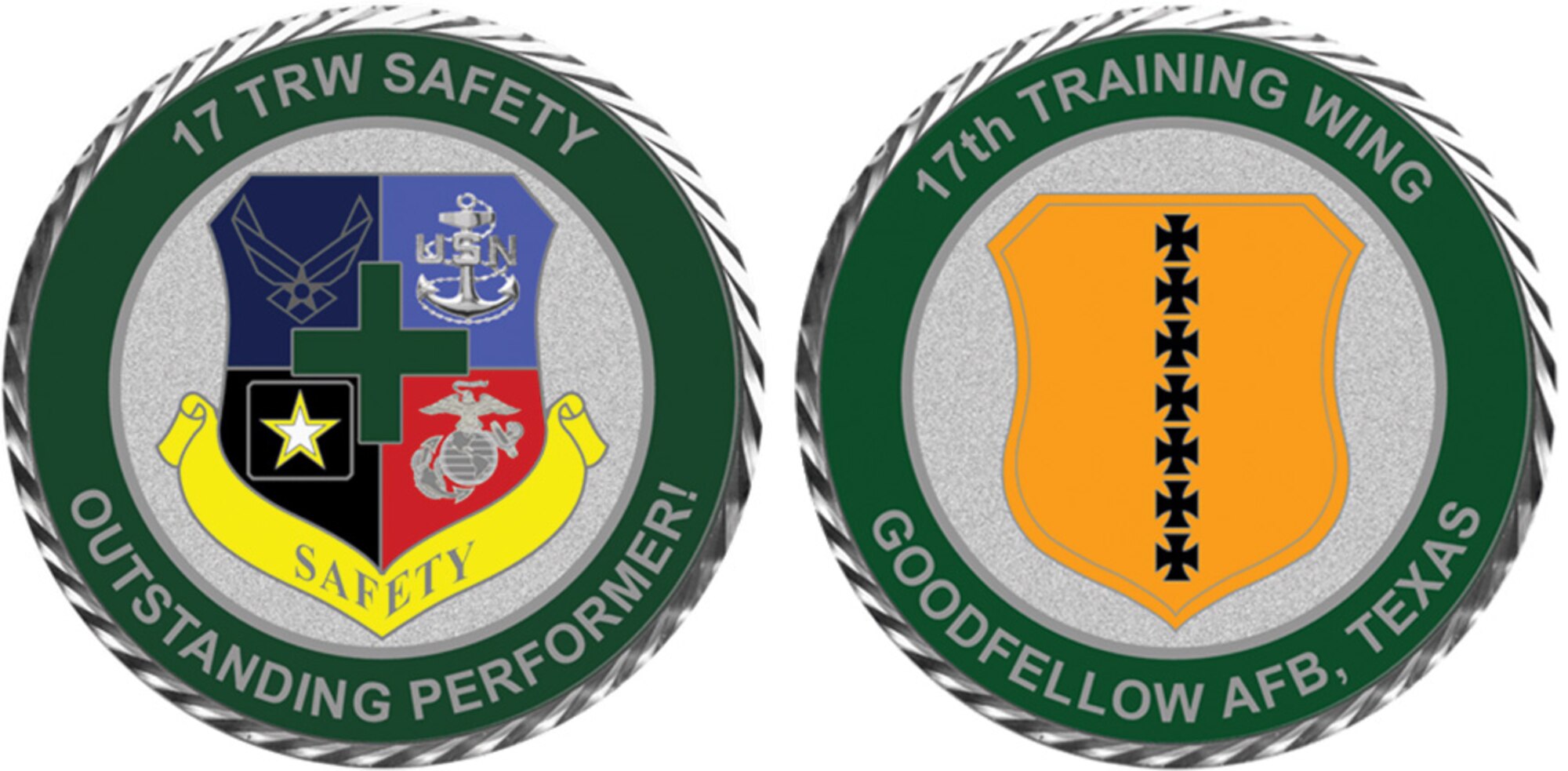 17th Training Wing Safety Awards coin