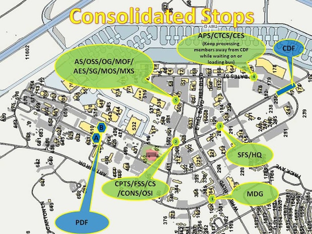 Consolidated mobility bus stops