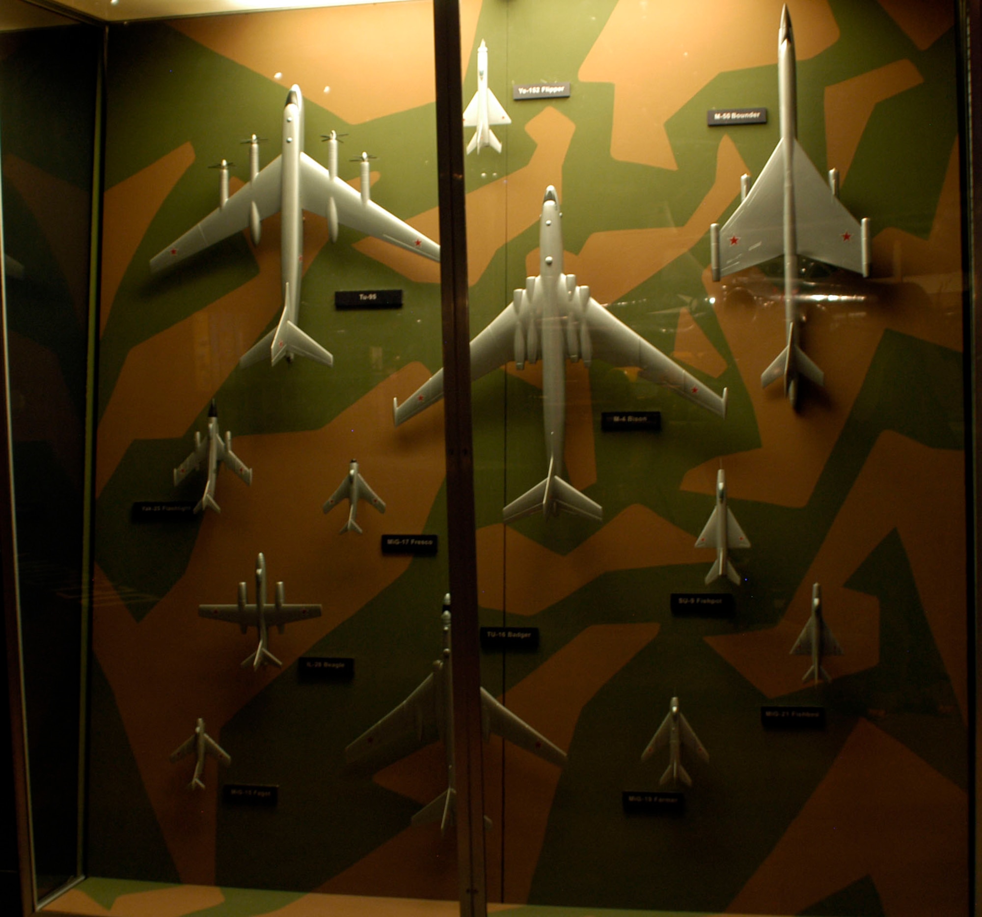 DAYTON, Ohio - A display of model Russian aircraft in the Cold War Gallery at the National Museum of the U.S. Air Force. (U.S. Air Force photo)