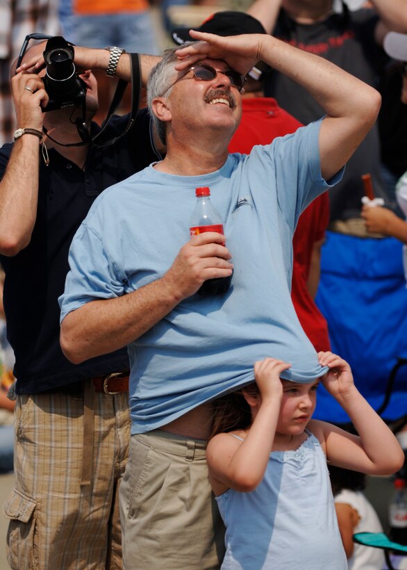 LANGLEY AIR FORCE BASE, Va. - Aircraft enthusiasts of all ages enjoy the show during AirPower over Hampton Roads here June 21.  Langley’s open house is an annual event that helps educate the public, increase recruiting and show appreciation to the local community. (U.S. Air Force photo/Tech. Sgt. Levi Collins)