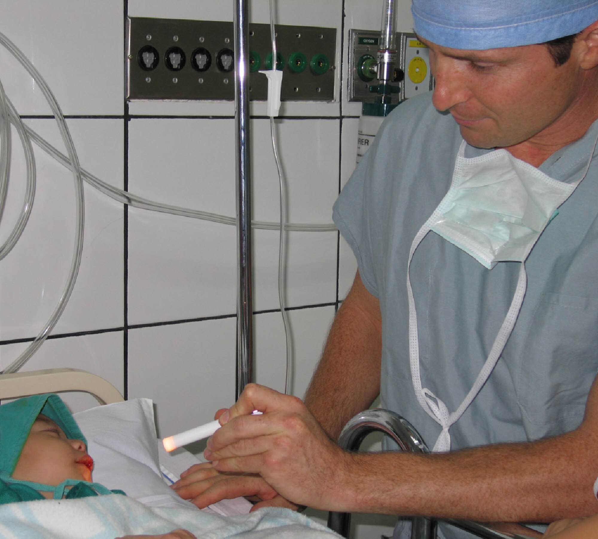 USAF medic attends to a patient during a MEDRETE.