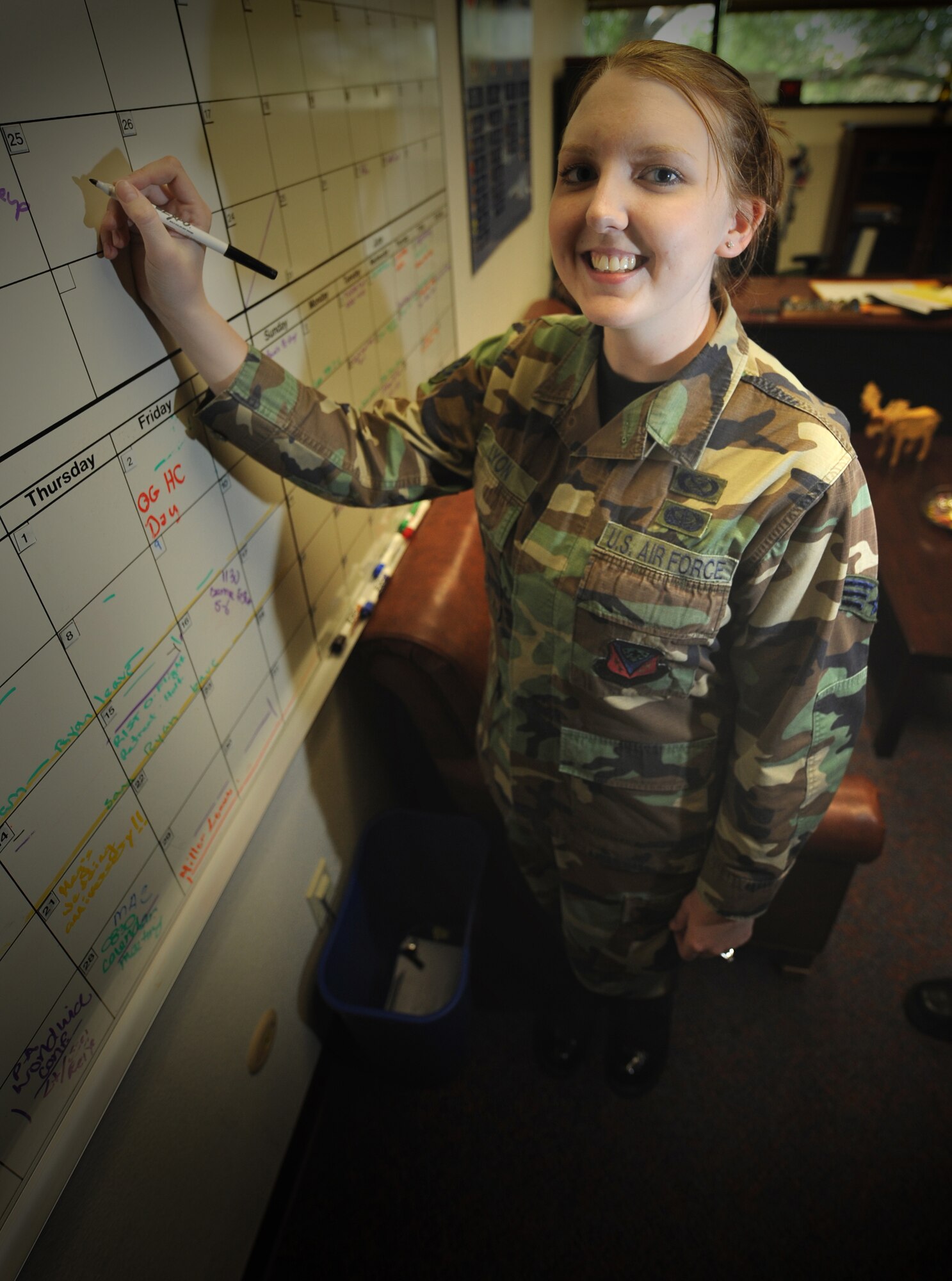 MOUNTAIN HOME AIR FORCE BASE, Idaho - Senior Airman Megan P. Lyon works as a public affairs specialist for the 366th Fighter Wing Public Affairs Office. (U.S. Air force photo/ Airman 1st Class Stephany Miller)