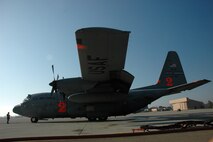 Two Modular Airborne Fire Fighting System configured C-130s from the Air Force Reserve's 302nd Airlift Wing, Peterson Air Force Base, Colo., are being dispatched to California to help fight wildfires there.  In 2007 the 302nd AW flew 76 sorties against fires in Southern California discharging more than 200,000 gallons of retardant protecting more than 2,000 homes, saving thousands of lives and preventing an estimated $1.1 billion in property loss.  (U.S. Air Force photo/ Capt. Jody L. Ritchie)
