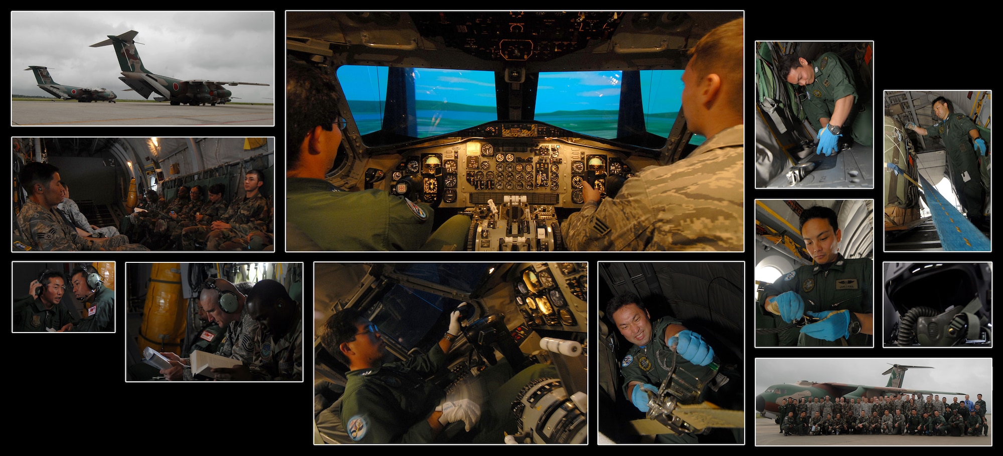 YOKOTA AIR BASE, Japan -- U.S. Air Force members from here, attended the first bilateral training between USAF and Japanese Air Self Defense Force, airlift aircraft at Miho Air Base, Japan on the 23 June. This event is used to foster stronger  and closer bonds between the U.S. and Japanese Airman that often find them selves working hand in hand. (U.S. Air Force photo by Senior Airman Laszlo Babocsi)