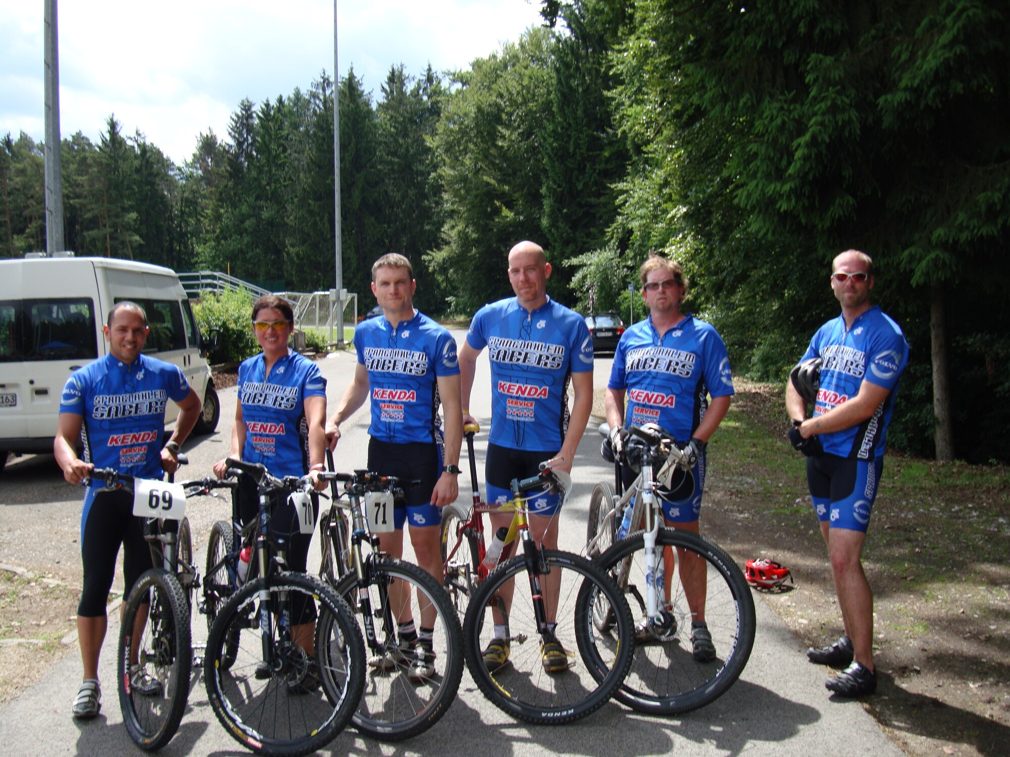 SPANGDHALEM AIR BASE, Germany – The Saber Cycling team pelted their way to great achievements during June earning ten medals in area competitions. Courtesy photo