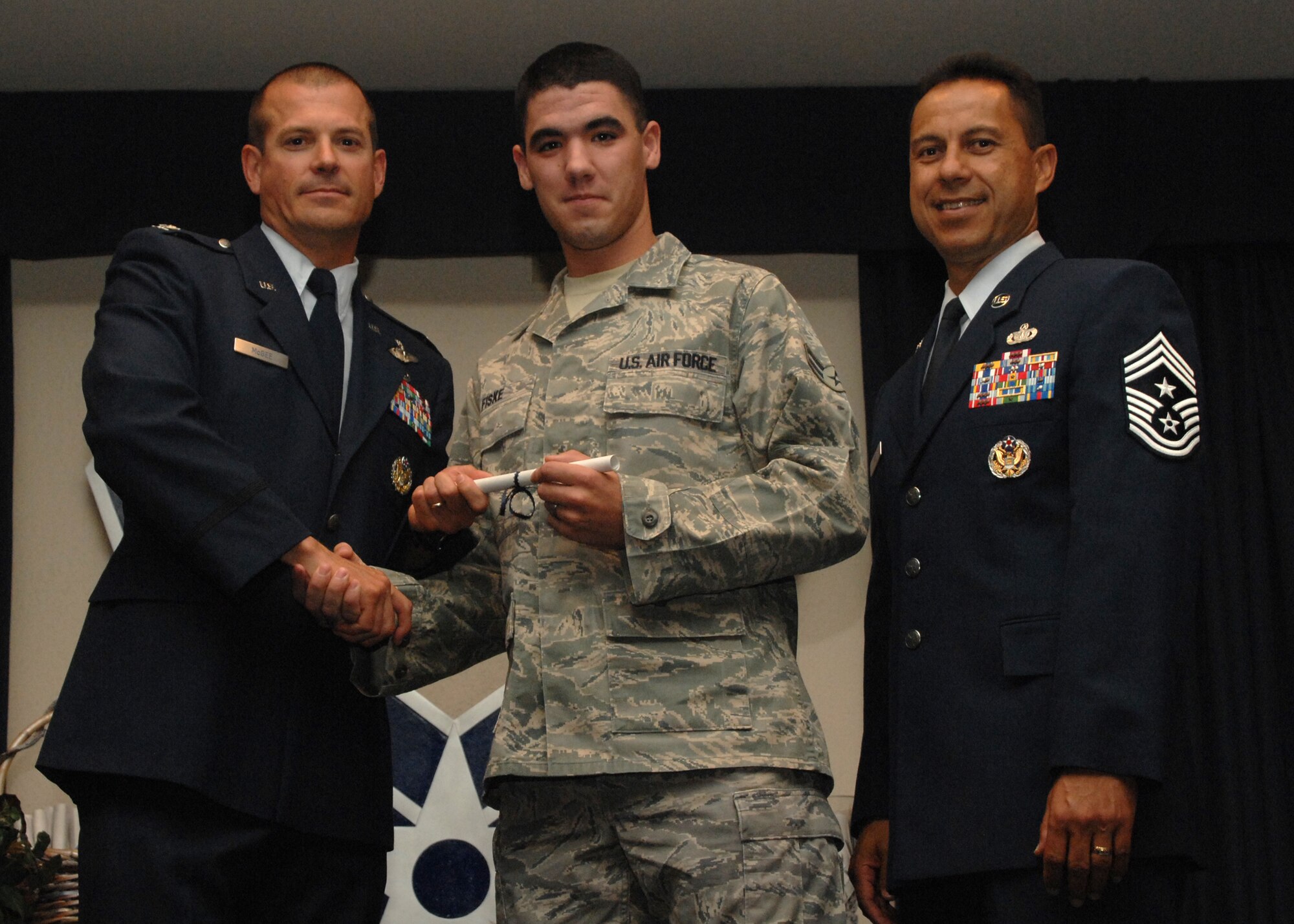 Holloman Air Force Base honors volunteers during the annual Volunteer Recognition Ceremony, June 27 at the Desert Sands Enlisted Club Holloman at Air Force Base, N.M. The ceremony is held to recognize those who volunteered between April 2007 and April 2008. This year the volunteers contributed more than 24,350 hours, which would equate to $158,321,00 if working for minimum wage. The Volunteers spent time at various places and events toinclude; the Holloman AFB Chapel, medical group, Boys and Girls Scouts, Thrift Shop, Airman's Attic, Youth and Teen Center Sports Program, Day of Caring, 572- Ride, Highway Clean-up, Special Oplymics, Big Brothers and BigSisters and many more.(U.S. Air Force photo/ SrA Tiffany Trojca)