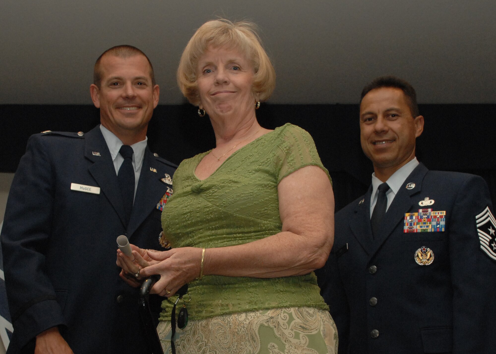 Holloman Air Force Base honors volunteers during the annual Volunteer Recognition Ceremony, June 27 at the Desert Sands Enlisted Club Holloman at Air Force Base, N.M. The ceremony is held to recognize those who volunteered between April 2007 and April 2008. This year the volunteers contributed more than 24,350 hours, which would equate to $158,321,00 if working for minimum wage. The Volunteers spent time at various places and events toinclude; the Holloman AFB Chapel, medical group, Boys and Girls Scouts, Thrift Shop, Airman's Attic, Youth and Teen Center Sports Program, Day of Caring, 572- Ride, Highway Clean-up, Special Oplymics, Big Brothers and BigSisters and many more.(U.S. Air Force photo/ SrA Tiffany Trojca)