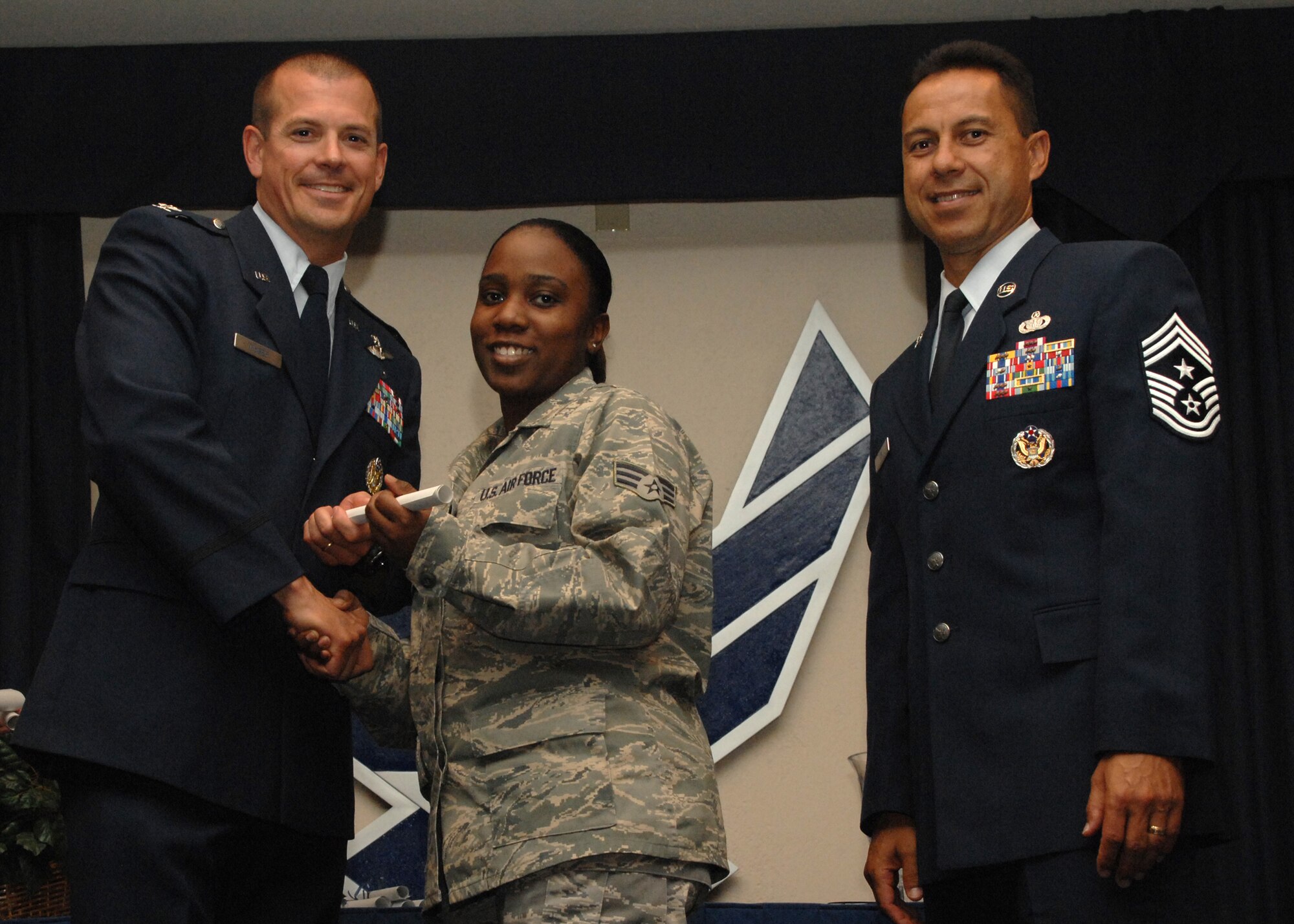 Holloman Air Force Base honors volunteers during the annual Volunteer Recognition Ceremony, June 27 at the Desert Sands Enlisted Club Holloman at Air Force Base, N.M. The ceremony is held to recognize those who volunteered between April 2007 and April 2008. This year the volunteers contributed more than 24,350 hours, which would equate to $158,321,00 if working for minimum wage. The Volunteers spent time at various places and events toinclude; the Holloman AFB Chapel, medical group, Boys and Girls Scouts, Thrift Shop, Airman's Attic, Youth and Teen Center Sports Program, Day of Caring, 572- Ride, Highway Clean-up, Special Oplymics, Big Brothers and BigSisters and many more.(U.S. Air Force photo/ SrA Tiffany Trojca)