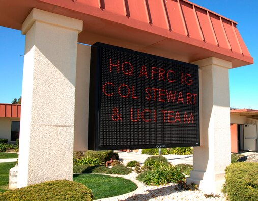 TRAVIS AIR FORCE BASE, Calif., -- Ready set, inspect: The Unit Compliance Inspection team with 54 member arrived safe and sound today at Travis AFB, Calif., ready to start their week long inspections of the 349th Air Mobility Wing. (U.S. Air Force photo/Master Sgt. Wendy Weidenhamer)
