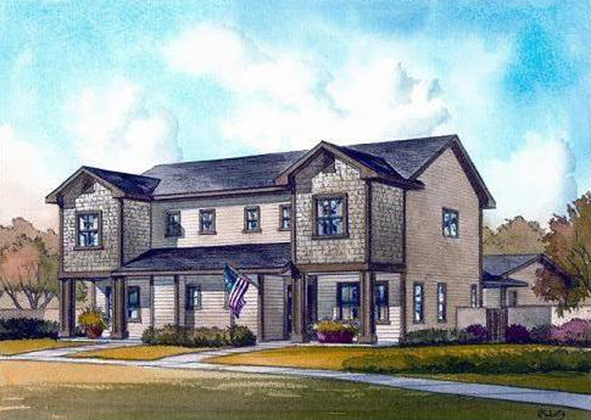 An artist's rendering of future Peterson Air Force Base junior-enlisted housing (Courtesy graphic)