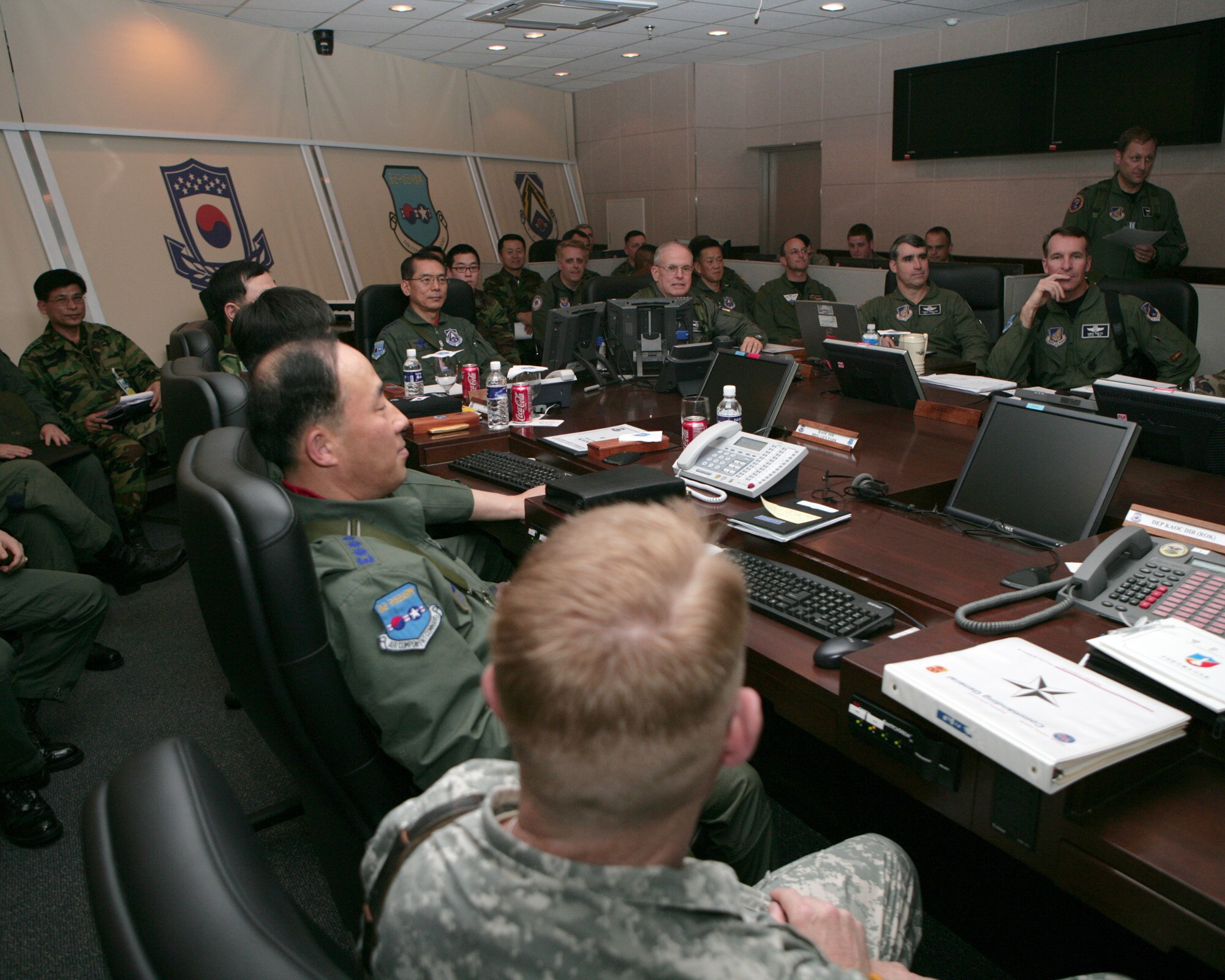 OSAN AIR BASE, Republic of Korea - U.S. Air Force Lt. Gen. Stephen G. Wood , Air Forces Korea, Air Component Commander leads air operations for this year’s Key Resolve peninsula-wide exercise that kicked off this week. Focus of the Key Resolve exercise is on the “operational” aspect of air, space and cyberspace operations in the Korean theater of operations. This annual exercise is held in conjunction with Foal Eagle 2008 that kicks off in a few weeks. The purpose of both exercises is to demonstrate resolve to support the Republic of Korea against external aggression while improving ROK/U.S. combat readiness and joint / combined interoperability. (U.S. Air Force photo)