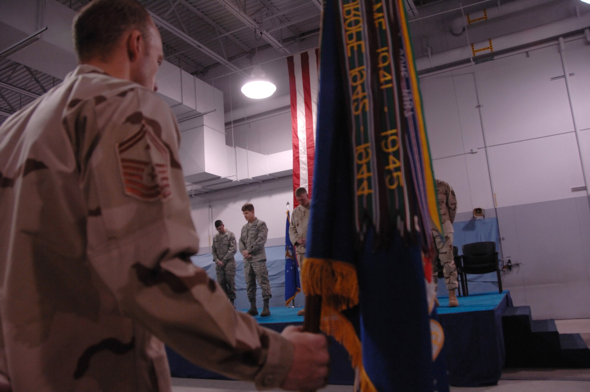 EIELSON AIR FORCE BASE, Alaska -- A homecoming was held Feb. 29, 2008, at the Joint Mobility Complex to recognize all of Eielson's Airmen who returned from deployments overseas. (U.S. Air Force photo/Airman 1st Class Christopher Griffin)