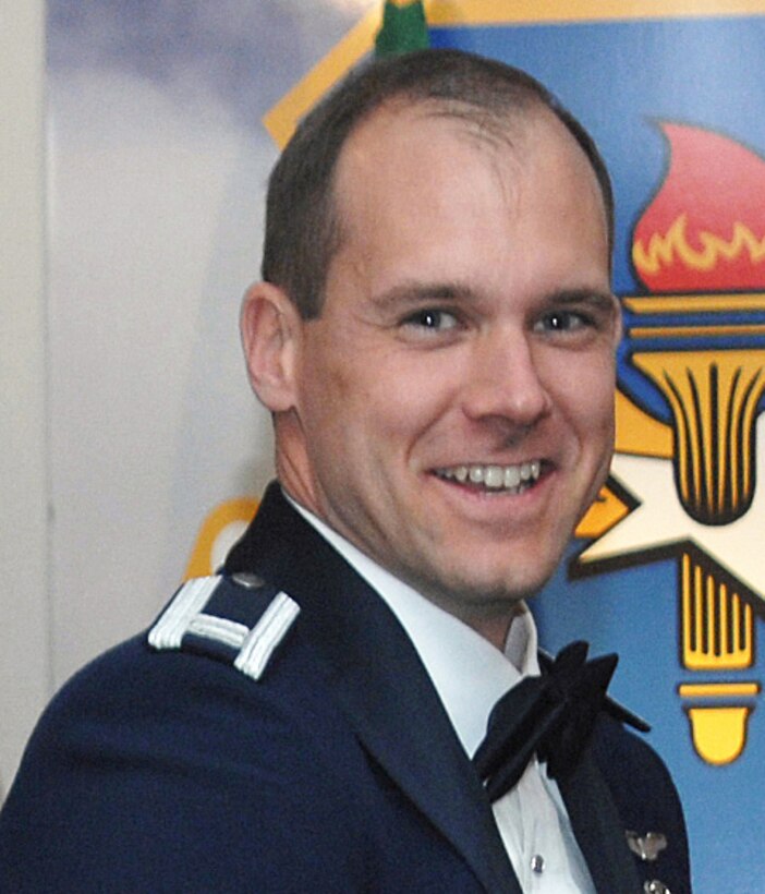 Capt. Matt Sallee is the 80th Flying Training Wing's Company Grade Officer of the Year. Capt. Sallee, assigned to the 80th Operations Support Squadron as the graduation flight commander, received the award March 1 at the wing's Annual Awards Banquet. (U.S. Air Force photo/Lou Anne Sledge)