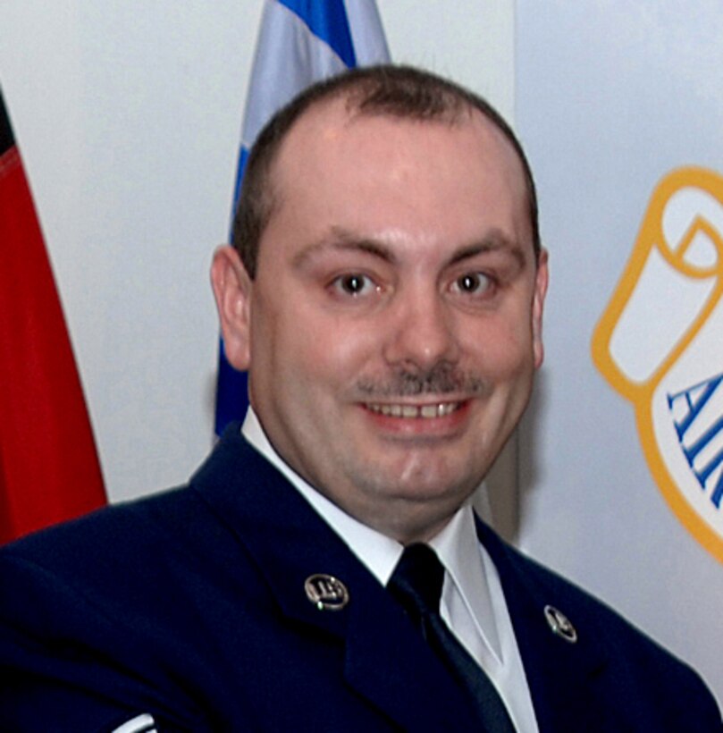 Staff Sgt. Michael Spradlin is the 80th Flying Training Wing's NCO of the Year. Sergeant Spradlin, of the 80th Operations Support Squadron and NCOIC of Aircrew Training, received the honor March 1 at the wing's Annual Awards Banquet. (U.S. Air Force photo/Lou Anne Sledge)