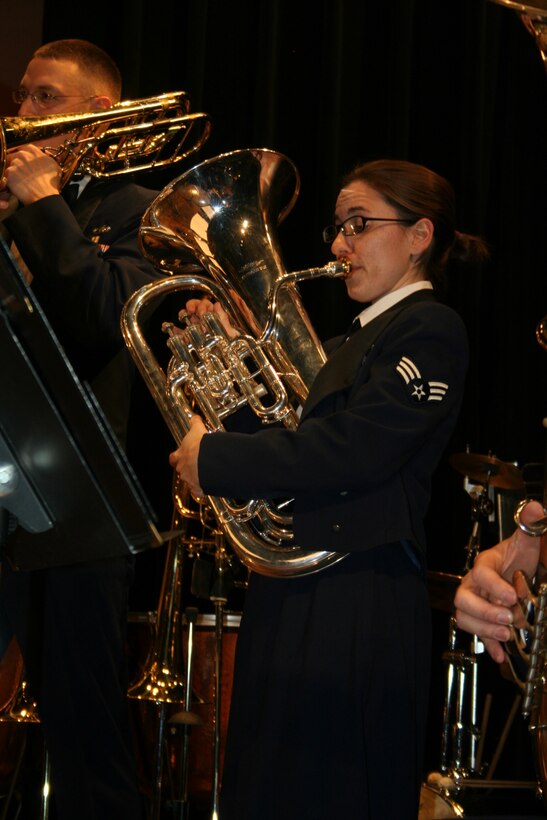 In February 2008, Senior Airman Meredith Healy performed her final concerts with Brass in Blue in the Minneapolis-St. Paul area.  Having played and soloed with Brass in Blue since its inception in January 2007, she has been an integral part of the group's success.  She will be missed as she continues her career with the United States Air Forces in Europe Band.