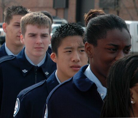 Junior ROTC students take a final head count prior to boarding C-130 Hercules aircraft for an orientation flight around the Colorado Front Range on March 5.  Members from Harrison High School near Peterson Air Force Base, Colo. spent the morning attending briefings on various career and service opportunities within the Air Force Reserve. (U.S. Air Force photo/Tech. Sgt. Derrick M. Gildner)  