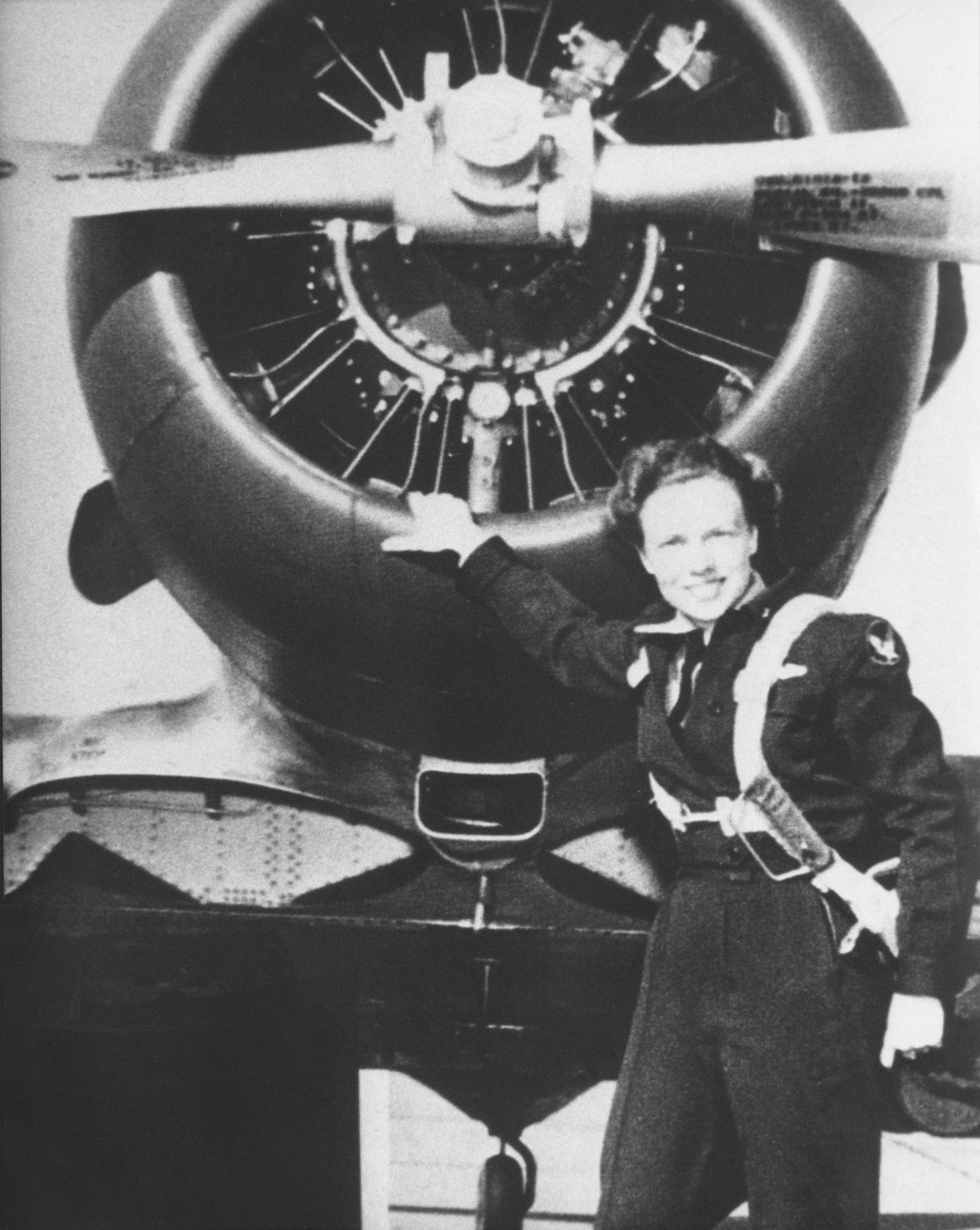 Anne Atkelson suited up and ready to fly an AT-6 Texan trainer. (Photo courtesy Air Armament Center History Office)