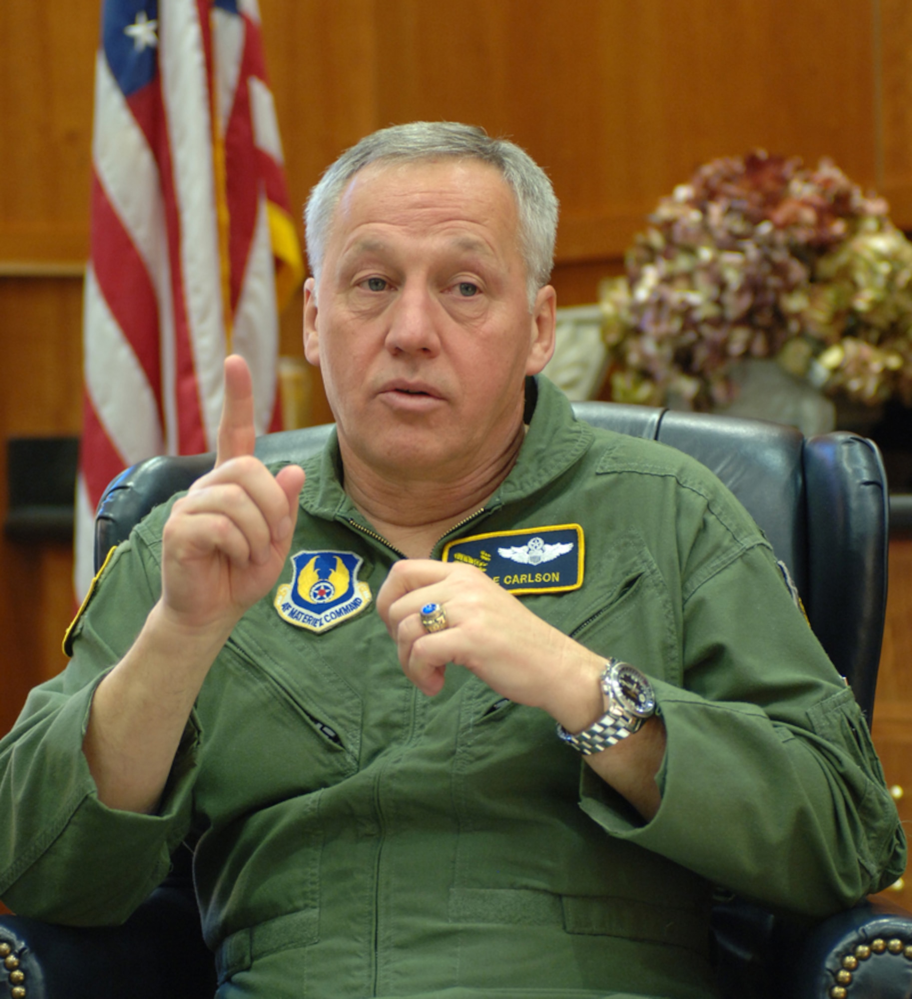 Gen. Bruce Carlson, commander of Air Force Materiel Command, says he will work to “reinvigorate” the acquisition process and to focus on development, acquisition and sustainment programs that will follow the lifespan of Air Force airframes from cradle to grave. (Air Force photo)