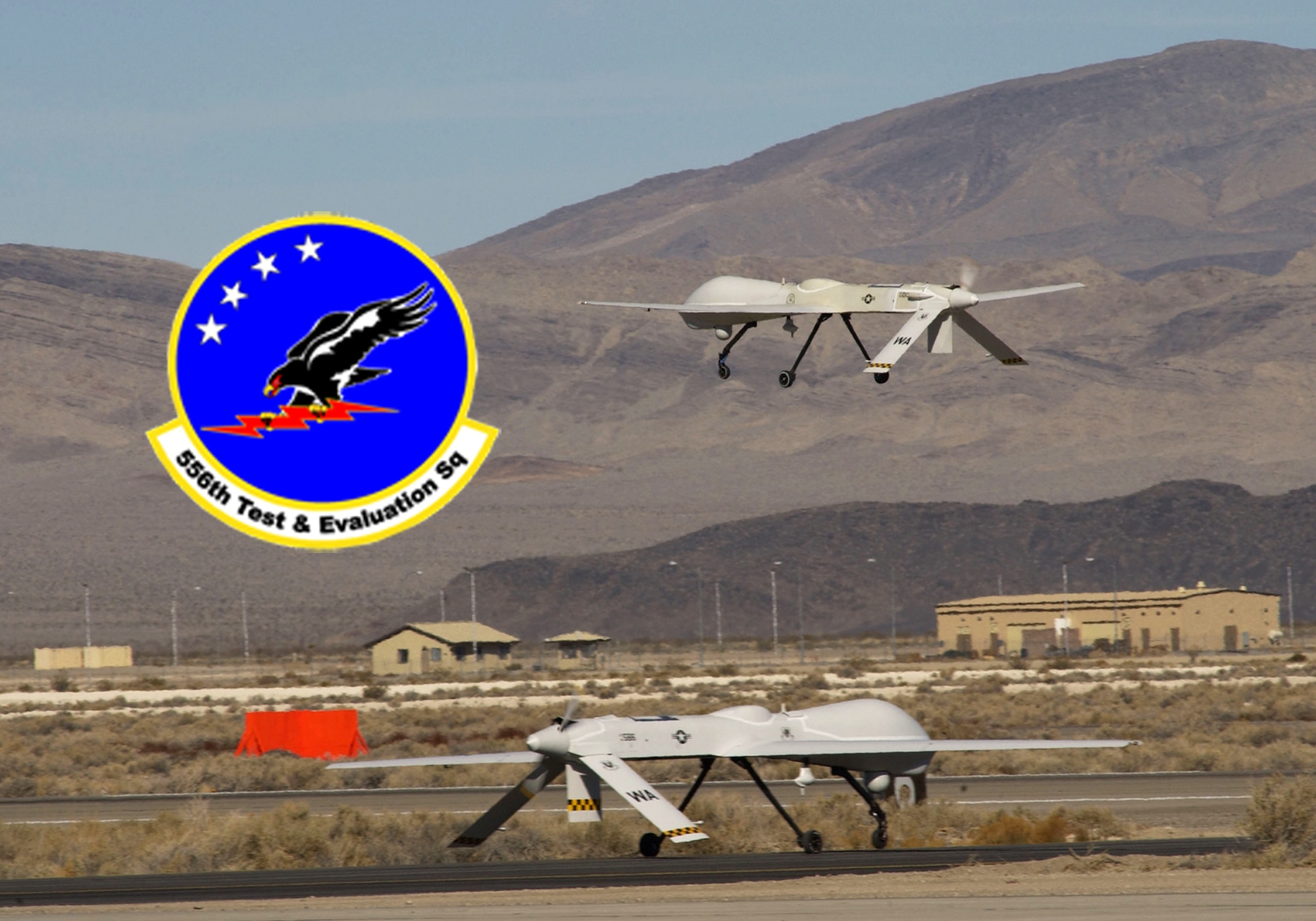 The 556th Test and Evaluation Squadron, the Air Force's first operational test squadron for Unmanned Aerial Systems, stood up March 5 at a ceremony at Creech Air Force Base, Nevada.  The 53d Test and Evaluation Group Det. 4 was subsequently deactivated to became the new squadron.  U.S. Air Force photo.