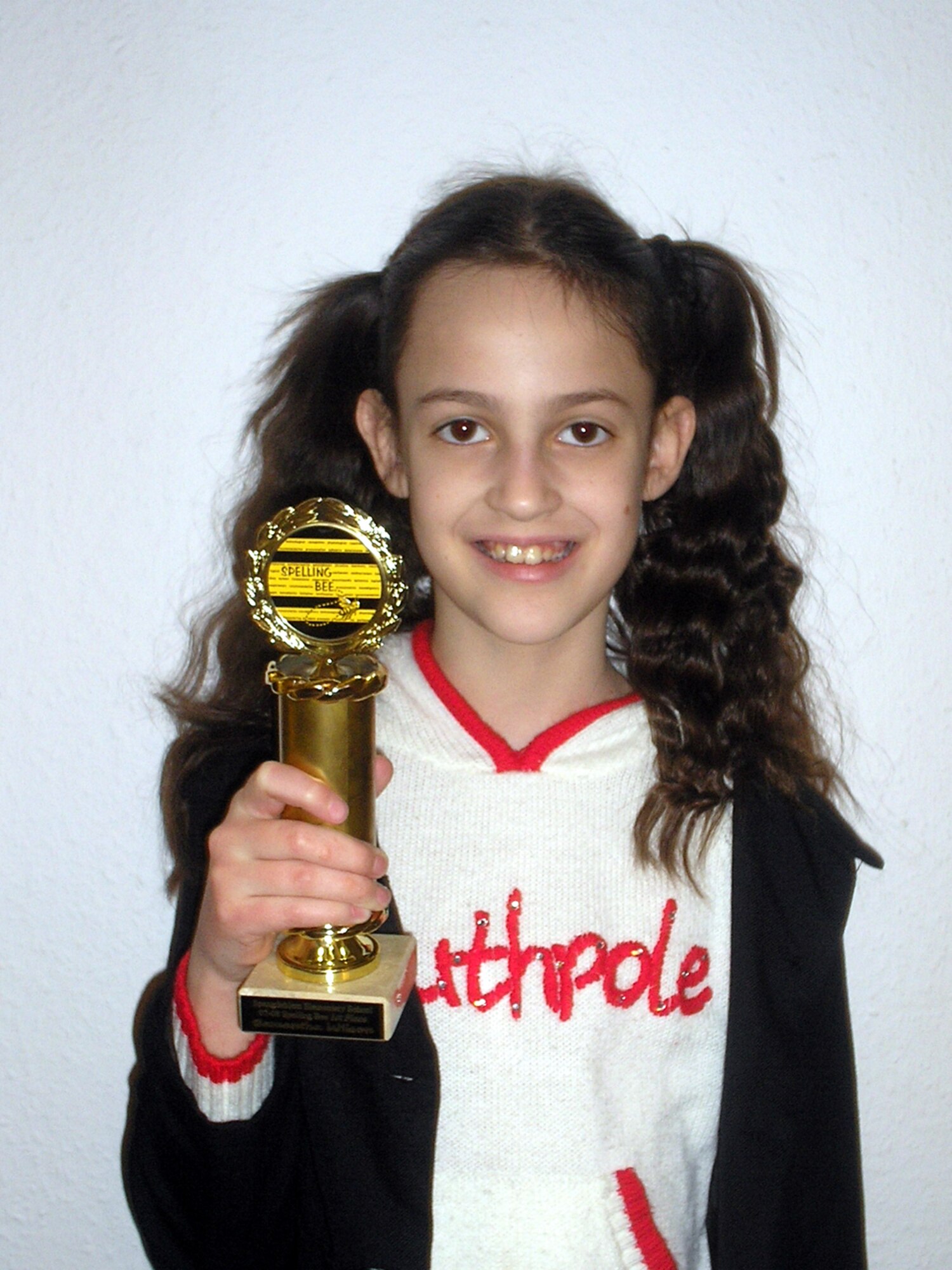 SPANGDAHLEM AIR BASE, Germany -- Samantha Wilson, a fourth grader at Spangdahlem Elementary School, earned first place in the school’s Parent, Teacher Student Association spelling bee. Samantha is the daughter of  Nanette and Chief Master Sgt. Scott Wilson, 52nd Mission Support Group. She will participate in the European Spelling Bee at Ramstein Air Base in March. (Courtesy photo)