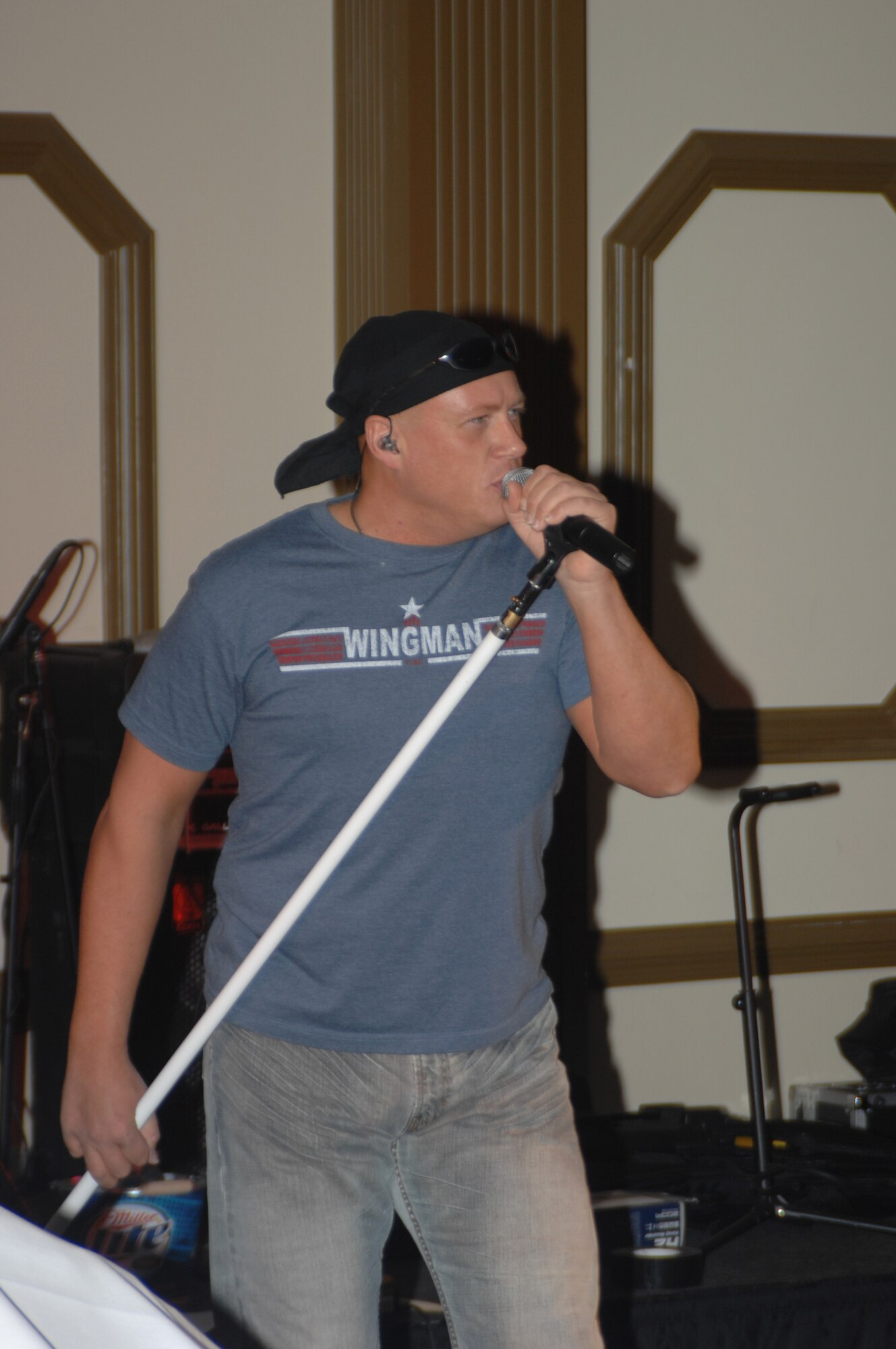SEYMOUR JOHNSON N.C. - Daniel Smith and Barnhill Crossing perform for members of the 4th Fighter Wing at Seymour Johnson AFB N.C. Friday February 29