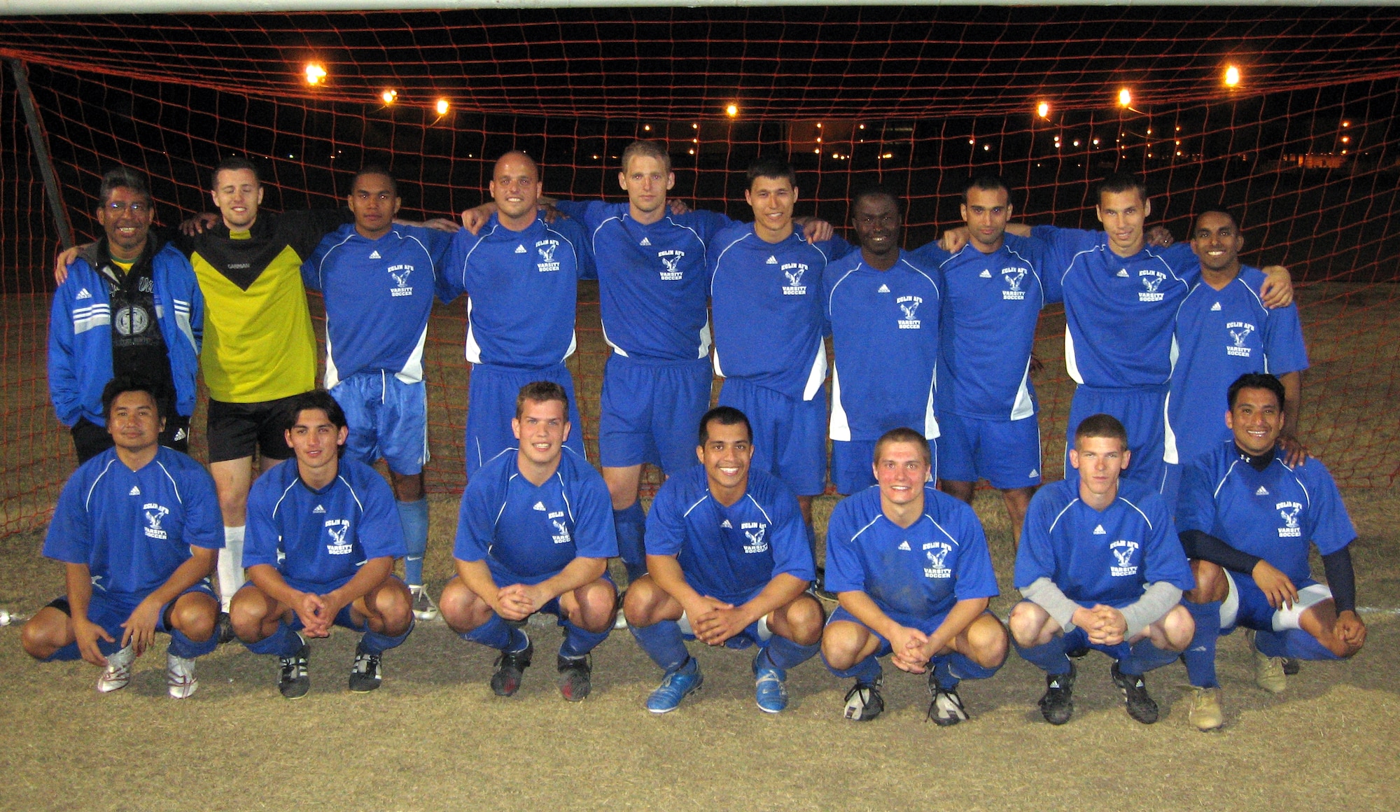 The Eglin Eagles men's varsity soccer team won the seventh annual Defender's Cup Military Open Soccer Tournament played Feb. 15-17 at Lackland Air Force Base, Texas. The Eagles defeated the host team, 5-1, to claim the crown.